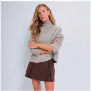 Mini Skort in chocolate Brown - Women's Pleated Mini